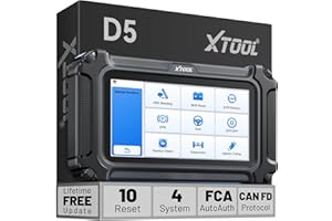 XTOOL D5 Car Code Reader and Reset Tool, Engine ABS SRS Transmission Car Diagnostic Tool with EPB Service, ABS Bleed, Throttl