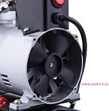 Timbertech Piston Airbrush Compressor ABPST08 Oil-Free 3L Tank UK Plug 50Hz view 3