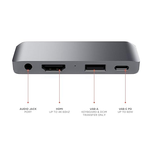 Satechi Type-C Mobile Pro Hub Adapter with USB-C PD Charging, 4K