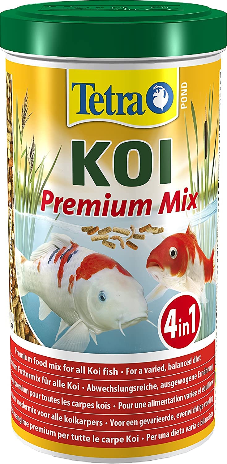 Tetra Pond Koi Premium Mix, Premium Fish Food Mix for All Koi Fish for A Varied Diet, 1 Litre