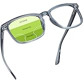 YEIN Progressive Multifocus Reading Glasses, Spring Hinge Blue Light Blocking Glasses for Women Men, No Line Multifocal Readers with Clear Lenses (+0.00/+1.75 magnification)