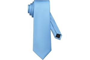 DecTwig Men's Ties Solid Color Formal Neckties 3.15" (8CM) Black Ties For Men