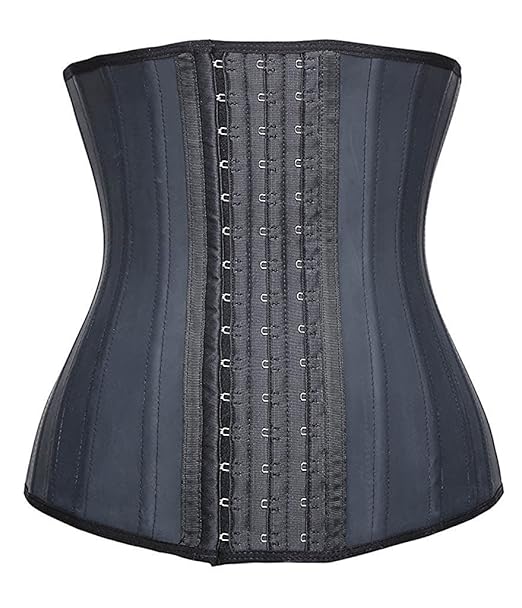YIANNA Damen Latex Unterbrust Korsett Bauch Weg Body Shaper Waist Trainer Corsage