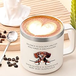Lifecapido Dachshund Gifts for Women, Silence is