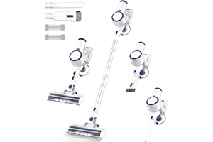 AUQQ Cordless Vacuum Cleaner, 35KPA Powerful Stick Vacuum with 50min Runtime, Anti-Tangle Vacuum Cleaners for Home, 1.5L Dust Cup, Rechargeable Wireless Vacuum for Hardwood Floor Carpet Pet Hai