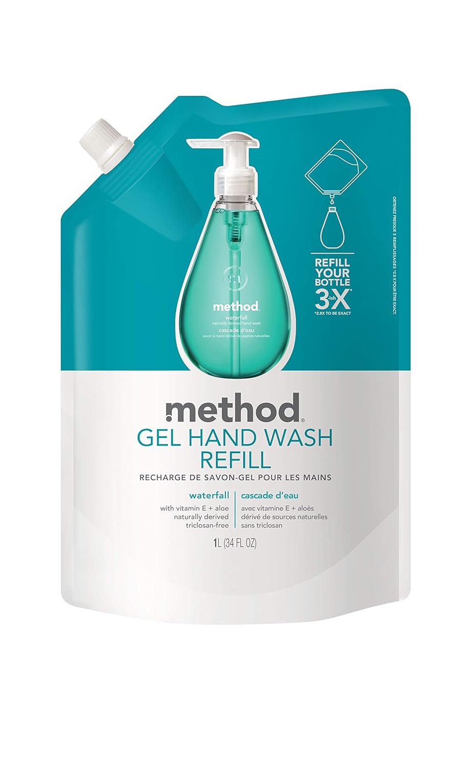 Method Gel Hand Soap Refill, Sweet Water, 34 Fl Oz (Pack of 6): Health & Personal Care