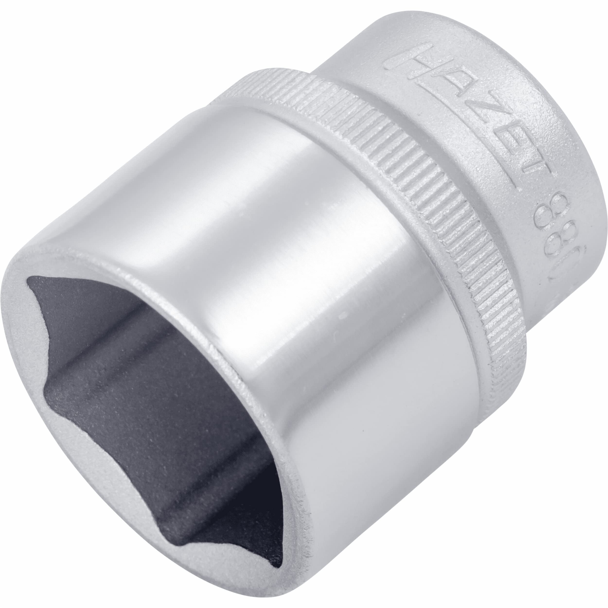HAZET 880-22 34 mm 6-Point Traction Profile Socket - Chrome-Plated/Polished