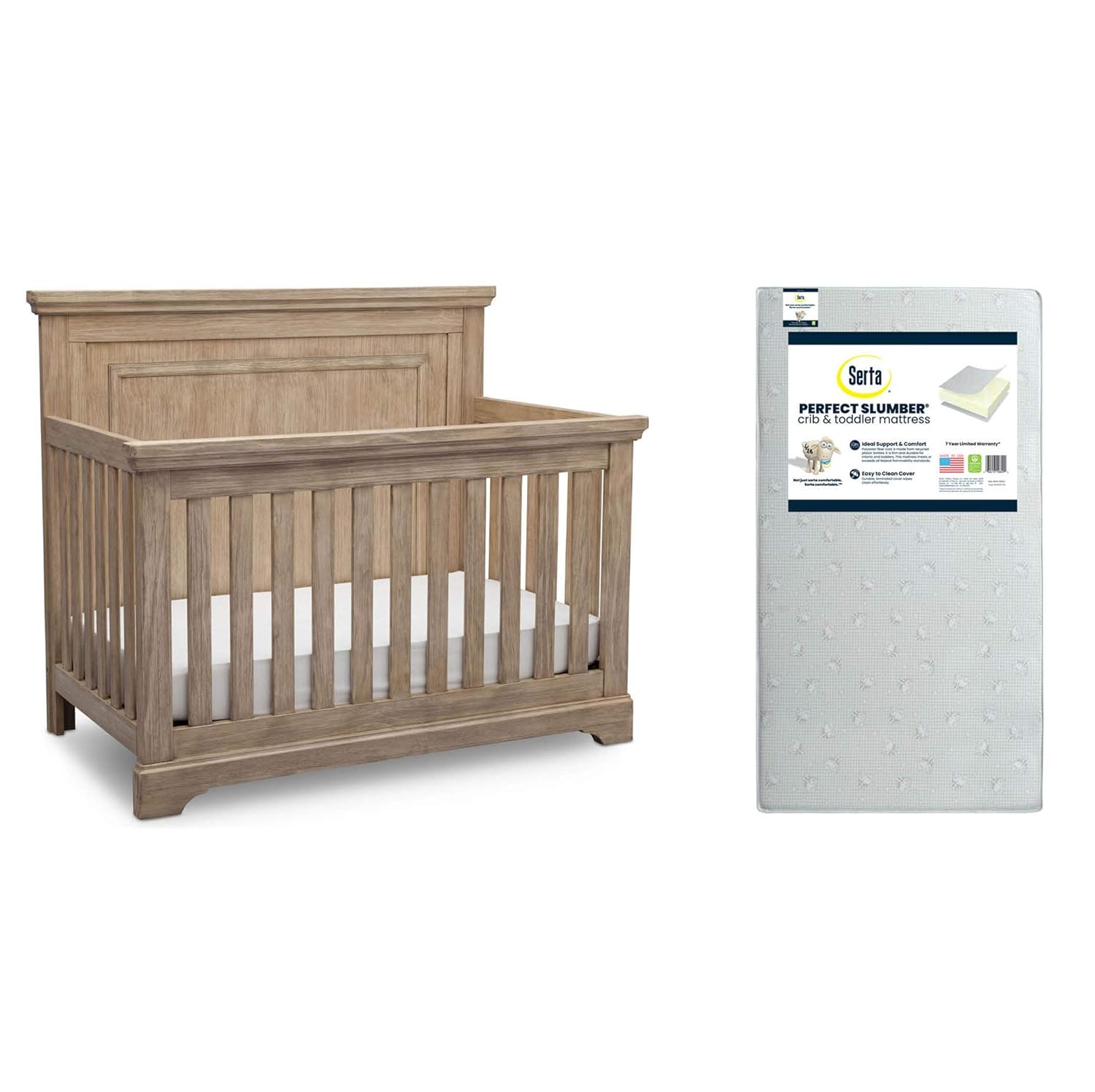 rustic whitewash crib