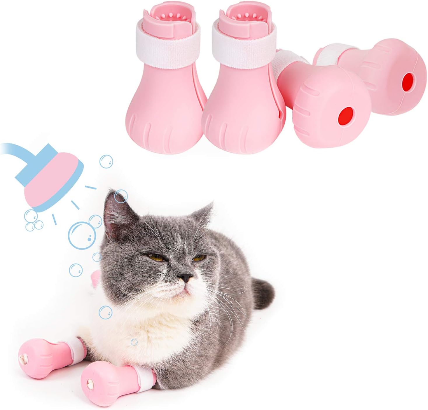 GAPZER AntiScratch Cat Shoes, Pet Grooming Supplies Cat Mittens for