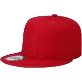 Classic Snapback Hat Cap Hip Hop Style Flat Bill Blank Solid Color Adjustable Size