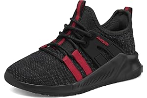 RUNSIDE Boys Girls Tennis Shoes Kids Lightweight Breathable Sneakers Lace-up Running Athletic Shoes for Toddler/Little Kid/Big Kid