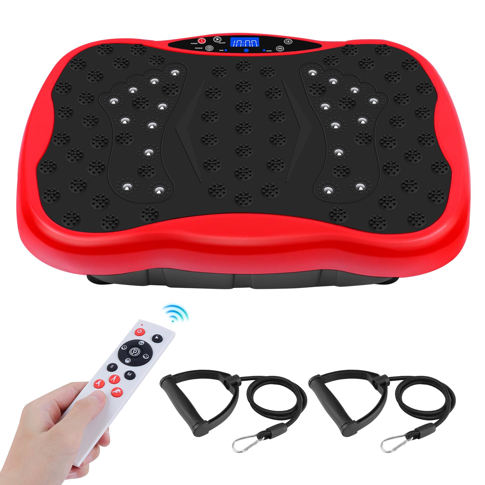 Photo 1 of Vibration Plate Exercise Machine, Health & Fitness Full Body Vibration Platform, Portable Vibration Plate Platform for Weight Loss Home Fitness, Lymphatic Drainage, w/Resistance Bands+Remote