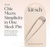 Kitsch French Hair Pins for Women Silver 1pc Durable Metal Updo Pin view 2