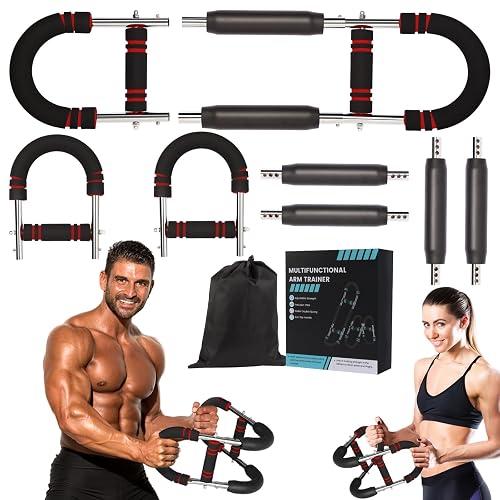 Gecool Adjustable Twister Arm Trainer （30-120lbs) - Spring Steel Chest Expander for Home & Gym, Arm Strength Builder with Safety Lock - Portable Fitness Equipme