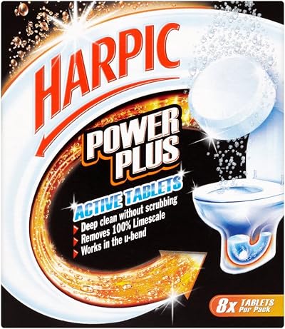 Harpic Power Plus Active Tablets Original Scent 8 Pack Toilet Cleaner