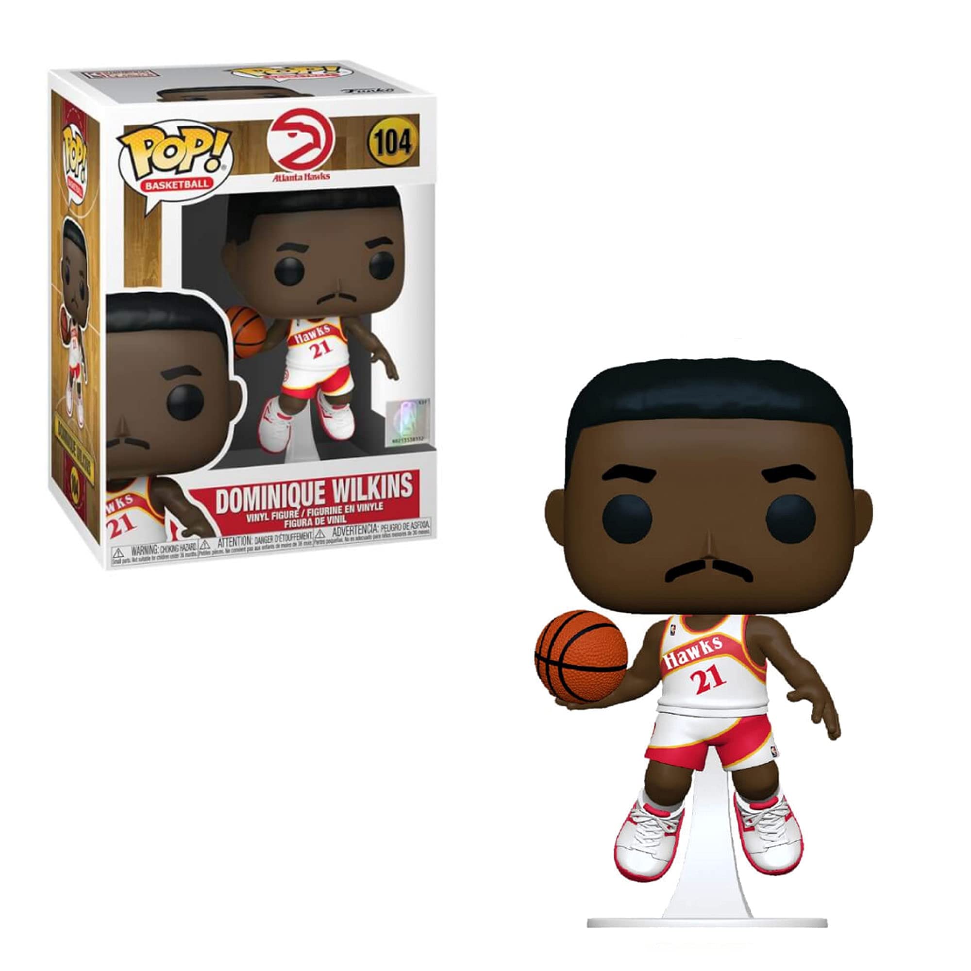 Funko POP! NBA: Legends - Dominique Wilkins​​ - (Hawks Home) Vinyl - Collectable Vinyl Figure - Gift Idea - Official Merchandise - Toys for Kids & Adults - Sports Fans - Model Figure for Collectors