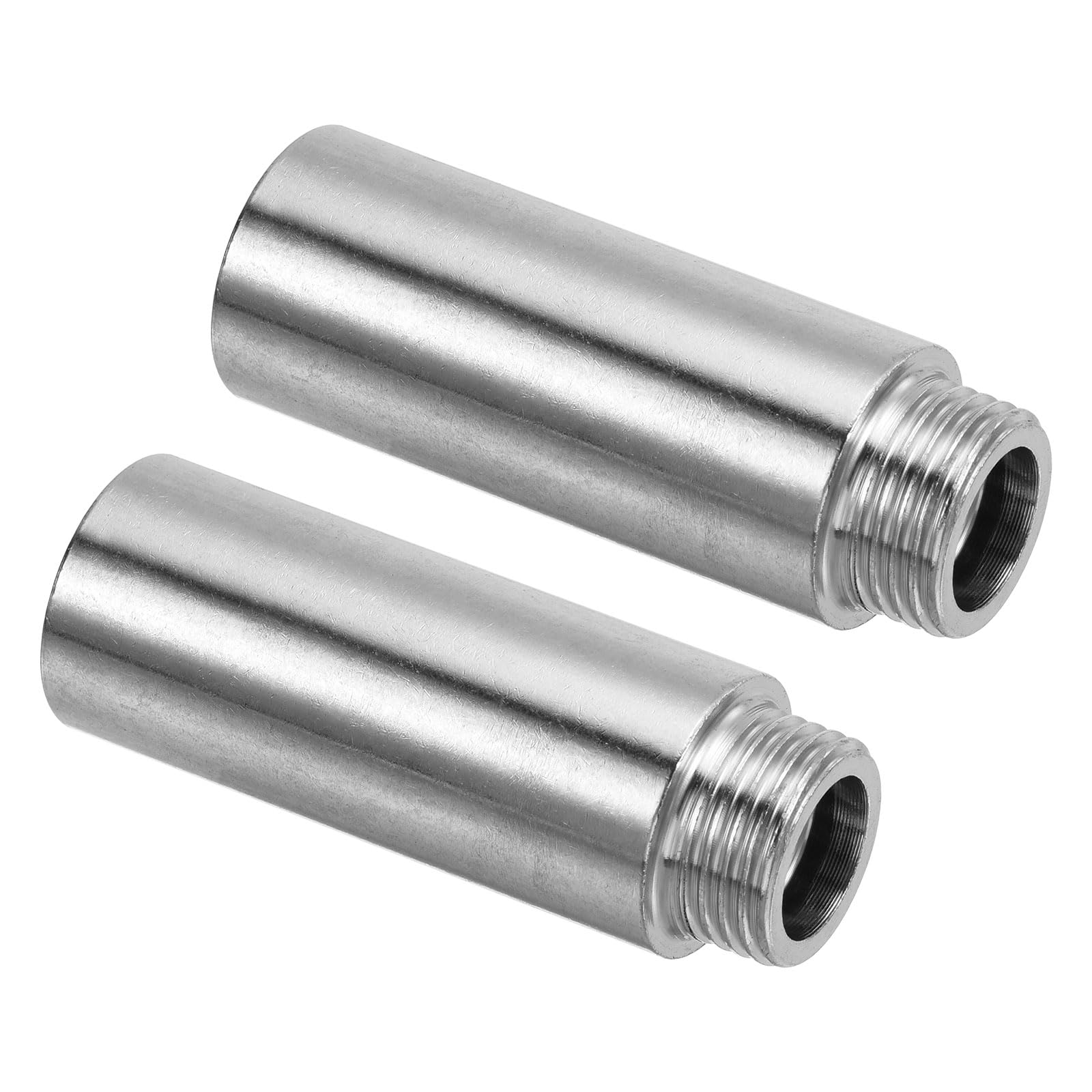 PATIKIL Shower Head Extension Arm, 2 Pack Stainless Steel G1/2 Male to Female Thread 60mm Length Pipe Fitting Shower Head Extender