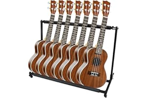 Multi Guitar Stand, 7 Guitar Stand Rack, Folding Guitar Stand, Guitar Rack for Multiple Guitars for Acoustic Electric Guitar,