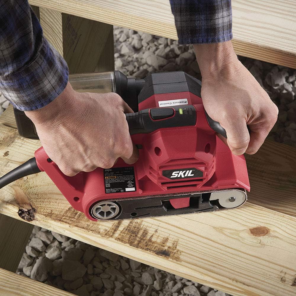 SKIL 7510-01 Sandcat 6 Amp 3-Inch x 18-Inch Belt Sander with Pressure Control - Power Combination Disc And Belt Sanders - 