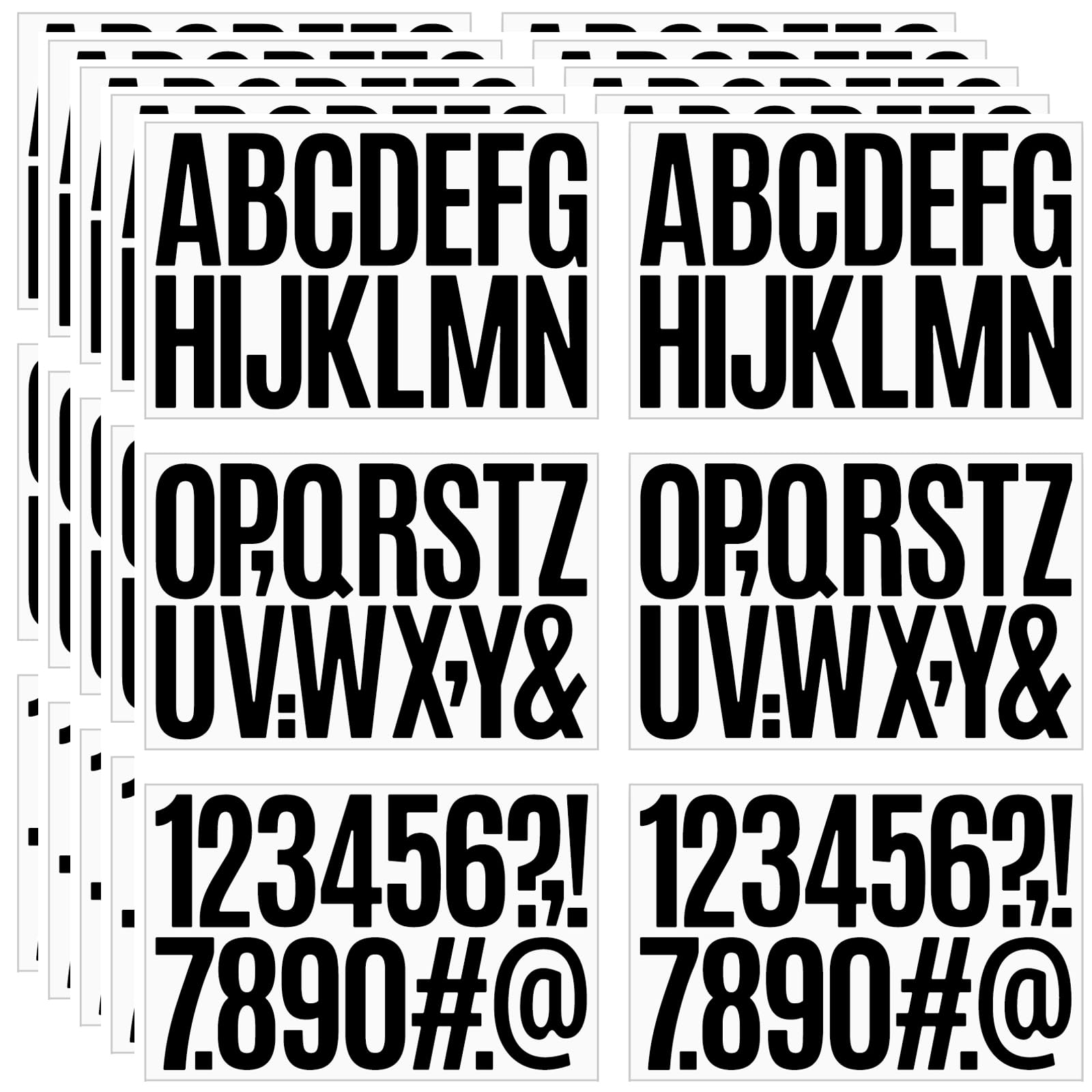 YNHAY 480 Pcs Waterproof 3" Vinyl Alphabet & Number