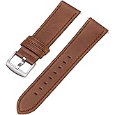 Afany Leather Watch Band for Men, Quick Release Replacement Watch Strap for Women, 18mm 19mm 20mm 21mm 22mm,Black Brown