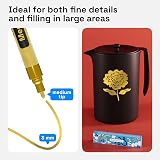 ARTISTRO Artistro 2 Gold Metallic Acrylic Paint Pens 3mm Medium Tip view 3