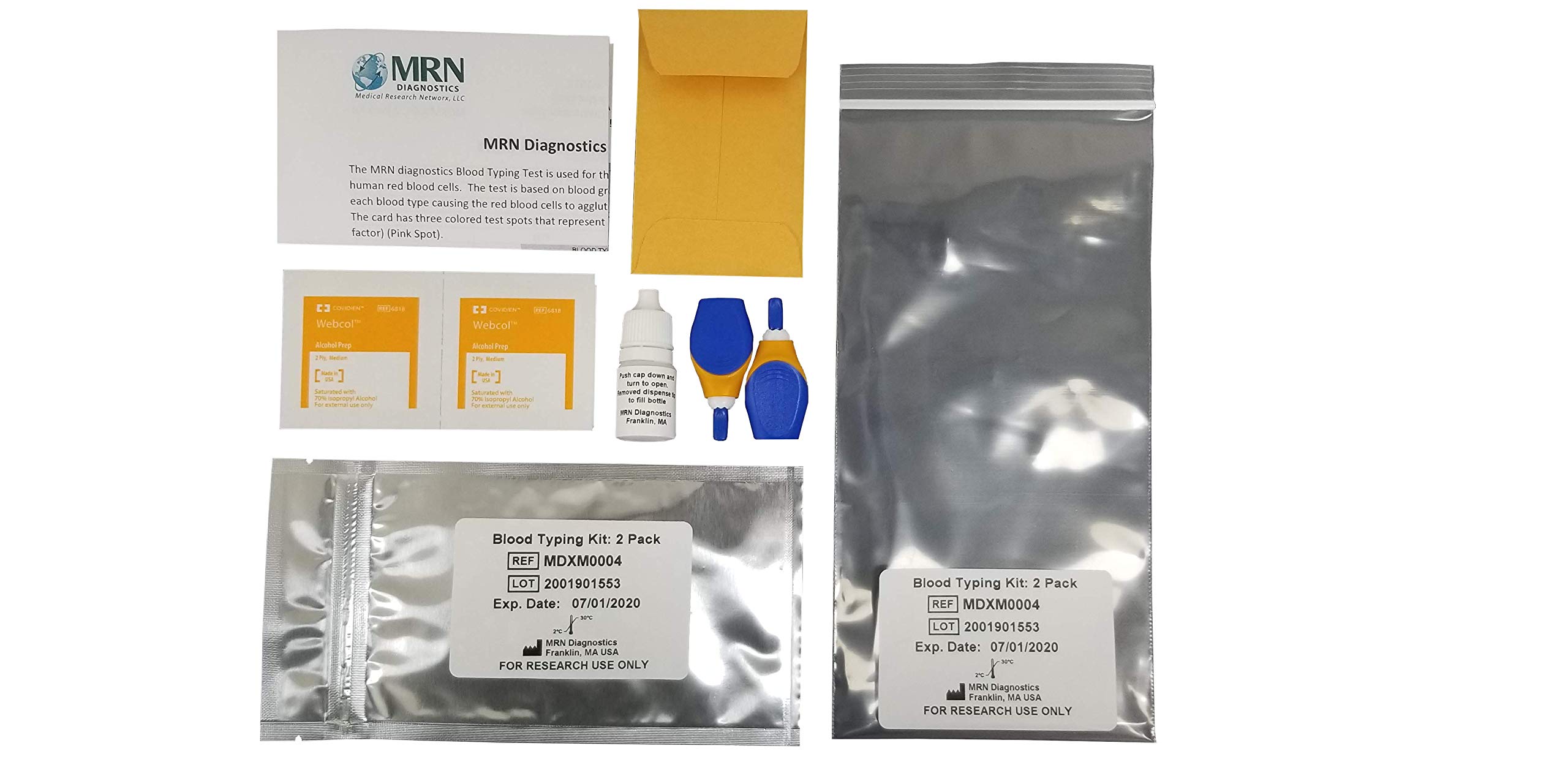 Blood Type Kit 2 Pack Complete Blood Typing Kit on Galleon Philippines