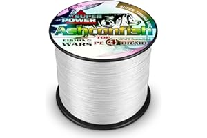 Ashconfish Braided Fishing Line- 4 Strands Super Strong PE Fishing Wire- 6lb to 100lb Test-100M/300M/500M/1000M(109Yards/328Yards/547Yards/1093Yards)-Abrasion Resistant - Zero Stretch-Multiple Colors