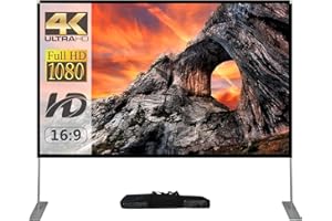 Projector Screen with Stand 100 inch Portable Projection Screen 16:9 4K HD Rear Front Projections Movies Screen with Carry Ba
