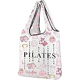 CMNIM Pilates Tote Bag Pilates Gifts for Women Yoga Lover Gift Pilates Instructor Gifts Funny Pilates Reusable Grocery Bag
