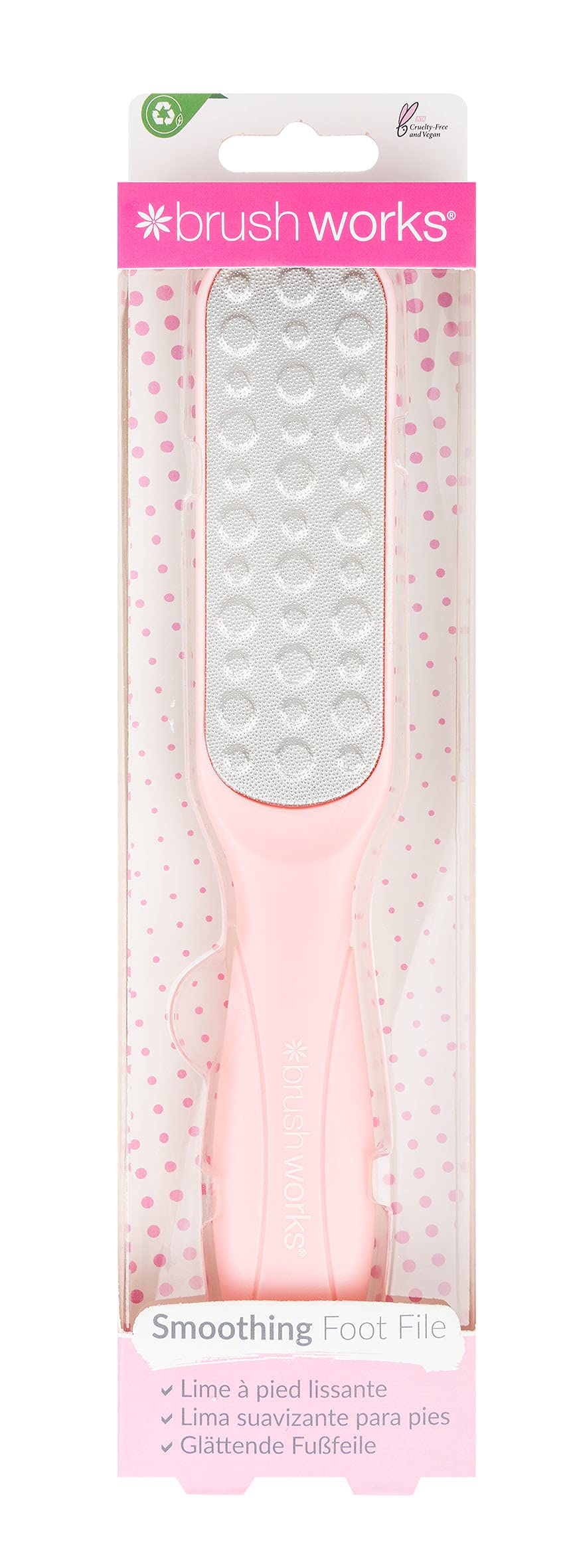 Brushworks Metal Foot File Pink & Silver 52 56 367