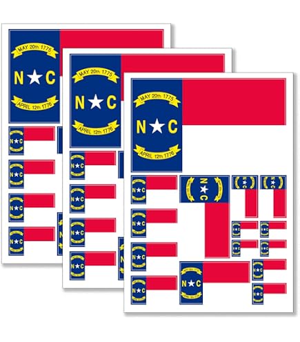 Ncquickpass Sticker North Carolina State Flag Sticker - 5x2.23 Inch ...