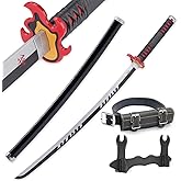 Cold Blade Demon Katana - 41 Inch Anime Replica with Belt and Stand - Durable Sword Perfect for Cosplay - Nichirin Sword with Authentic Design