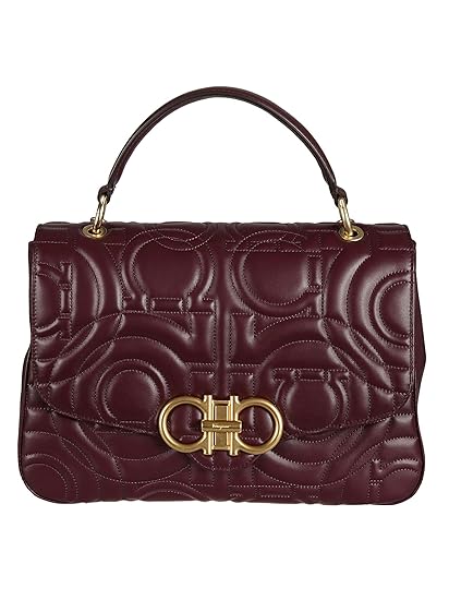 burgundy leather handbag