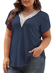 4X Womens Tops Plus Size Oversized Short Sleeve