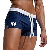 Top Spot Apparel Men's Square Cut Swim Trunks and Drag Suit, Back Pocket