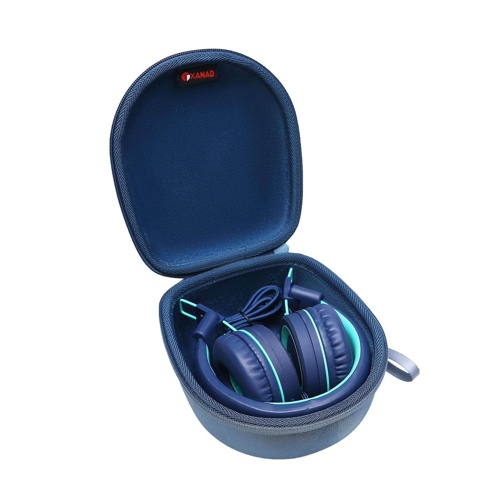 XANAD Kids Headphone Case for iClever/EarFun/IMYB/Olyre/Nabevi/PowerLocus/Belkin Wireless Foldable Kids Headphones (Dark Blue)