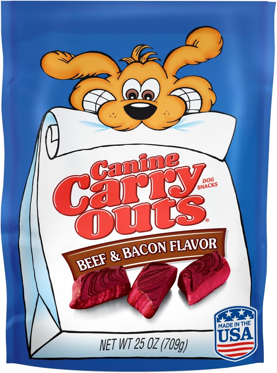 Canine Carry Outs Beef & Bacon Flavor Dog Treats, 25 Ounce Bag (Pack of 6)