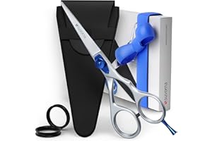 Suvorna 5.5 inch Barber Scissors | hair shears professional | haircutting scissors for adults | Hair Scissors Women & Men | Hairdresser Scissors | Hair Scissors Professional | Haircut Scissors.