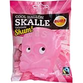 2 Bags x 90g of Bubs Godis Cool Hallonskalle Skum - Original - Swedish - Sour - Cool Raspberry Skull Foam - Gelatine Free - Wine Gums - Candy