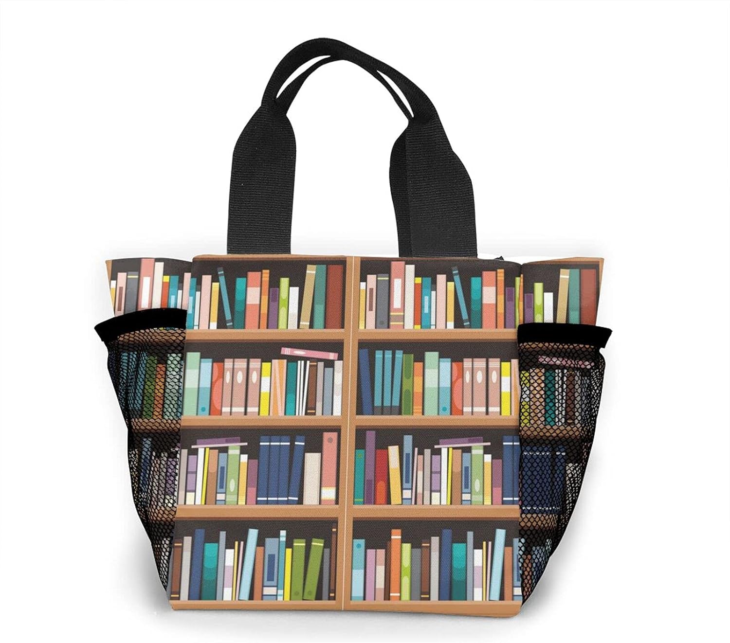 Cenken Reusable Library Bookshelf Large Tote Bag For Women