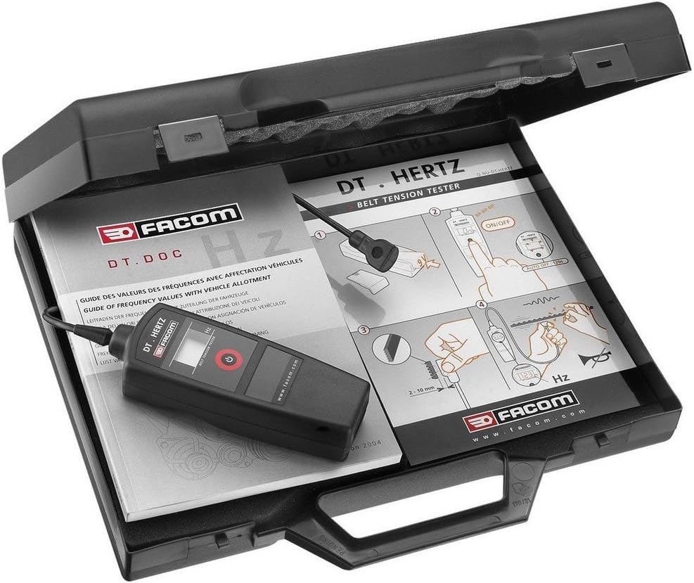 FACOM DT.Hertz Series Multi-Make Electronic Belt Tension-Meter for 245.J1 245.J2, 28 mm Height, 50 mm Width, 135 mm Length
