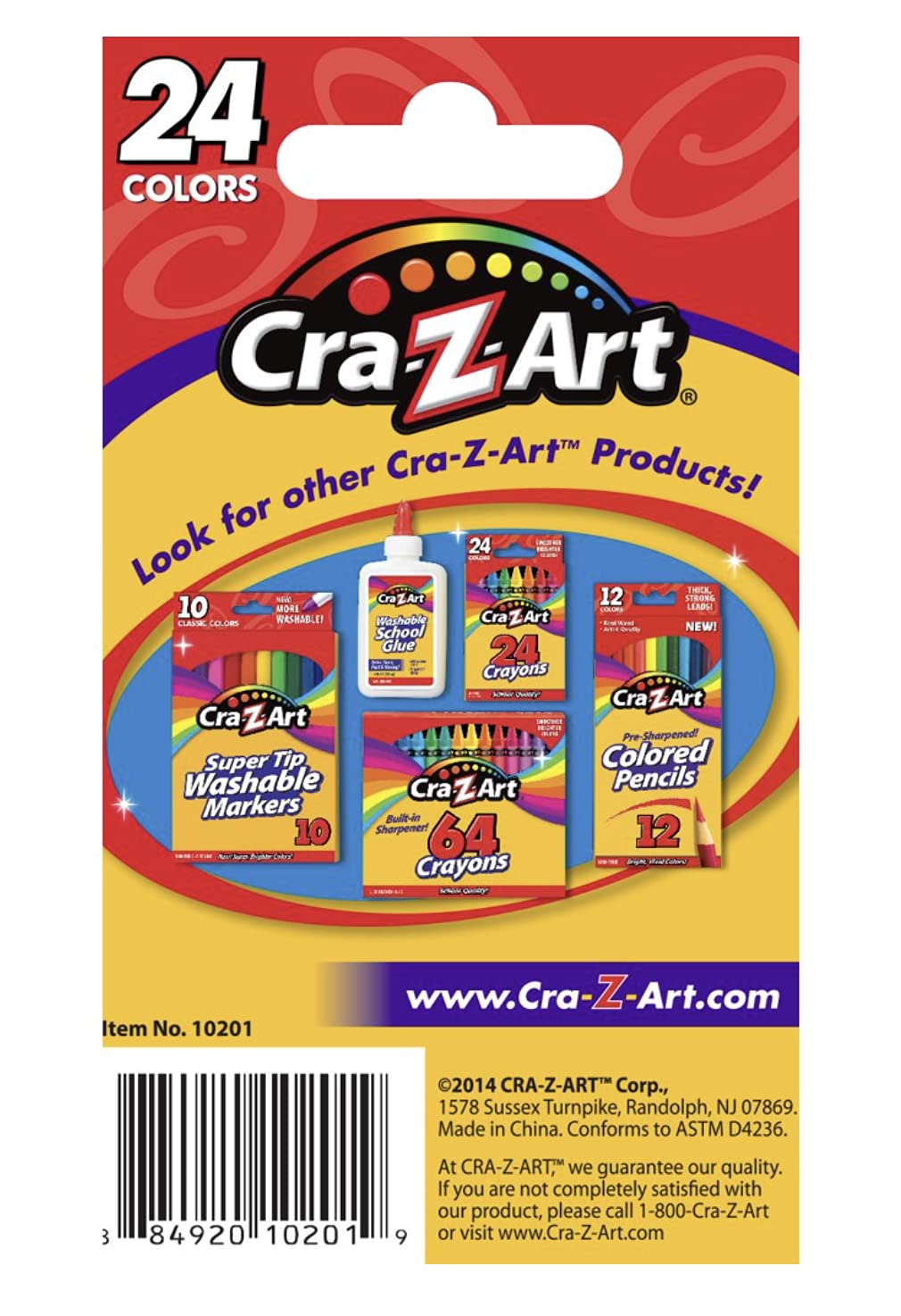 Cra-Z-Art 24ct Crayons Pack, Perfect Back to School Essential, Art Supplies for Coloring Fun, Ages 3 and Up