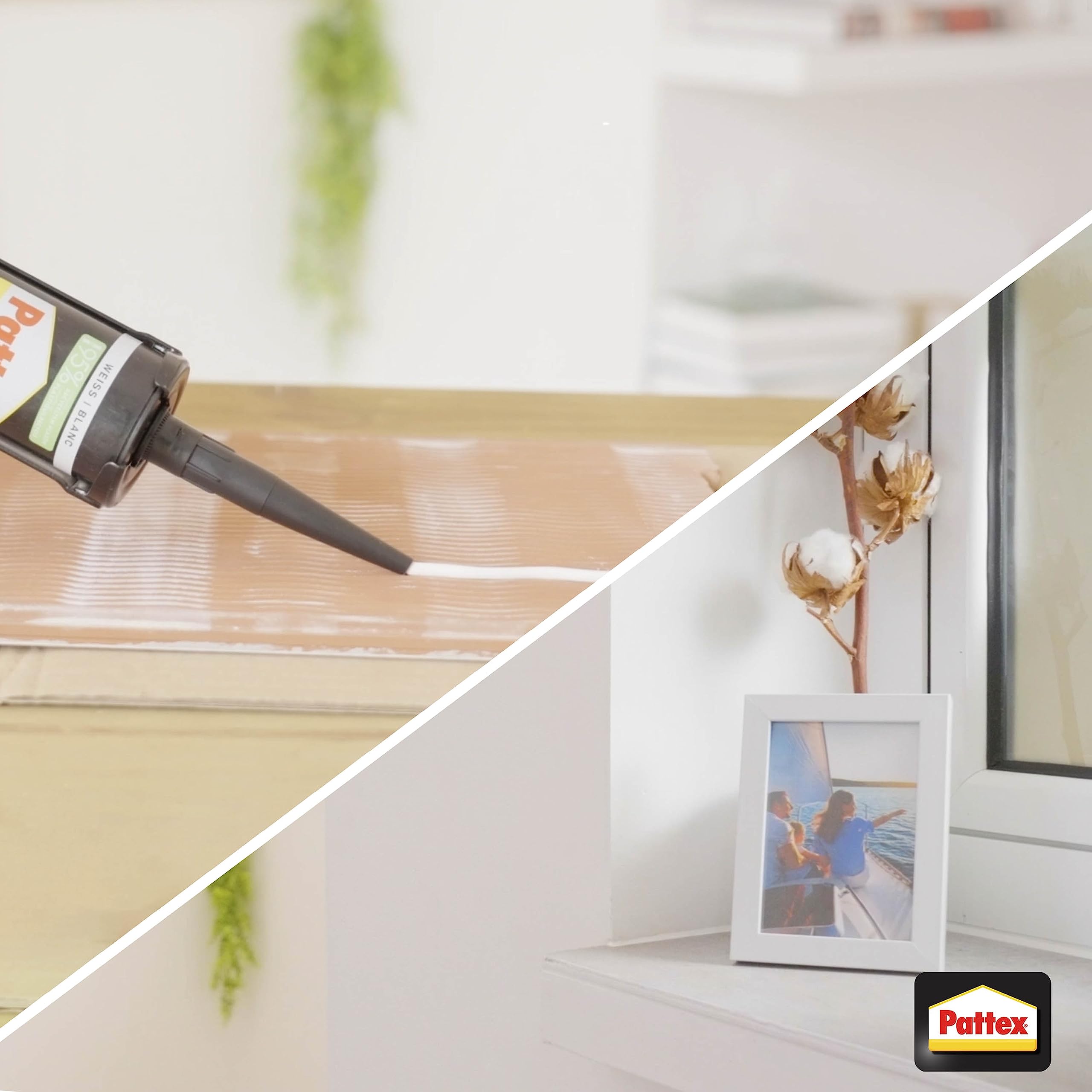 Pattex Montage Multi 3, 3in1 Montagekleber, starker Kraftkleber für fast alle Materialien*, wetterbeständiger Baukleber für innen und außen**, weiß, 1x390g Kartusche 3