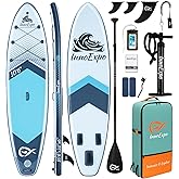 InnoExpo Inflatable Stand Up Paddle Boards with Premium Accessories, Wide Stable SUP Paddle Board Design, Non-Slip Comfort Deck for Youth & Adults