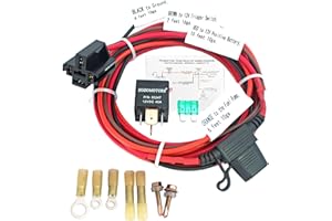 ZOZOMOTORS Electric Fuel Pump Relay Kit Fuel Pump Wiring Harness Bypass 40 AMP Waterproof Switch Heavy Duty Long Wires Universal Fit 12V System P/N 30247