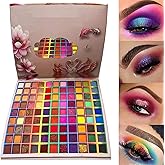 99 Colors Eyeshadow Palette, Colorful Eyeshadow Palette, Professional Matte Shimmer Glitter Rainbow Makeup Pallet, Colorful Long Lasting Highly Pigmented Eye Shadow Valentine's Day Gifts for Women