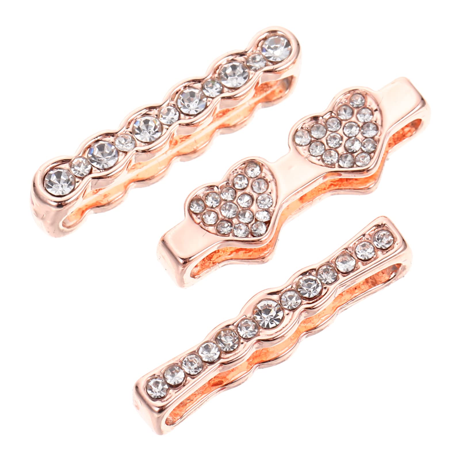 Gatuida Decorative Watch Rings Loops: 3pcs Watchband Rhinestone Charms Fashion Charms Metal Shiny Decorative Accessories Set for Watch Bands