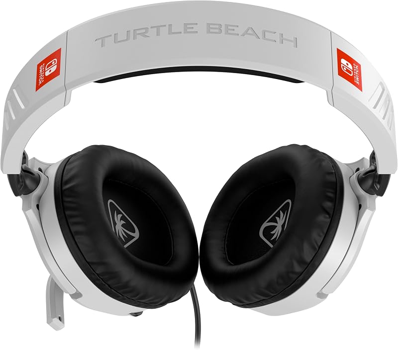 Recon 70 Blanc Nintendo Casque Gaming Filaire Licence Officielle pour Nintendo Switch 2 avec Microphone à Bascule, Ajustable, Design léger, Commandes sur Le Casque