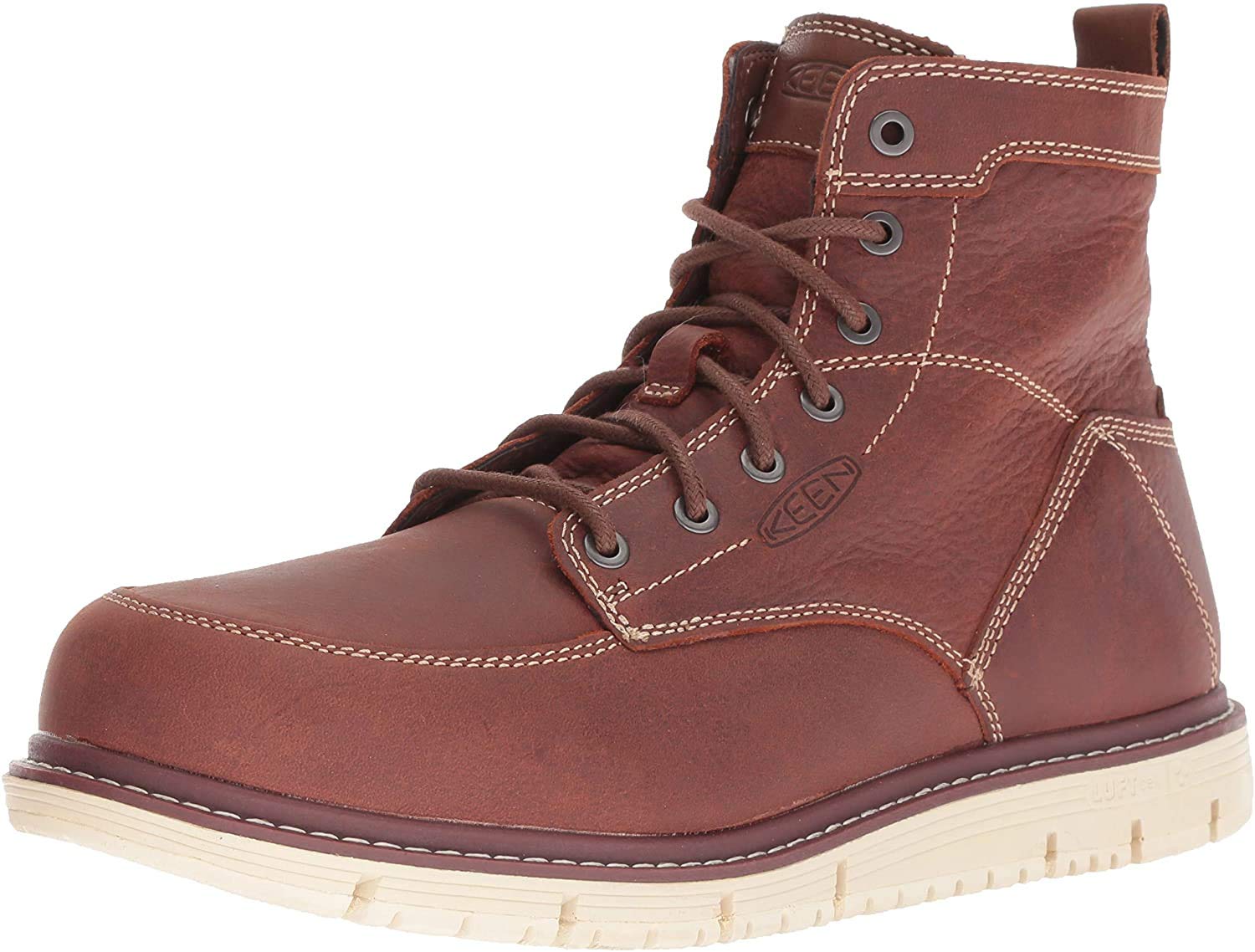 Photo 1 of KEEN Utility Men's San Jose 6" Soft Toe Wedge Work Boot, Gingerbread/Off White, 7.5 Medium US